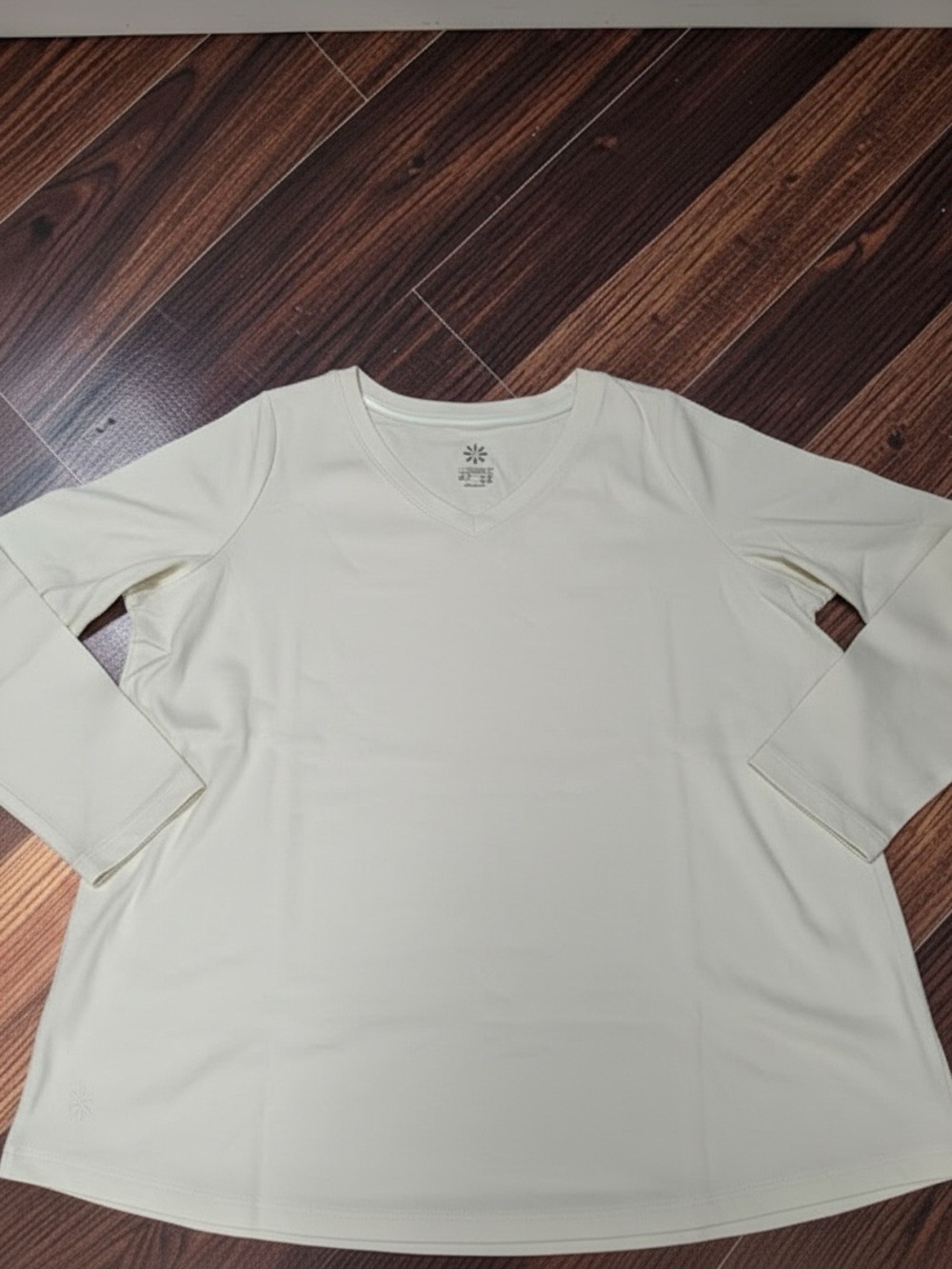 NWOT Isaac Mizrahi Live Off White Long Sleeve Tee Shirt Size 1X